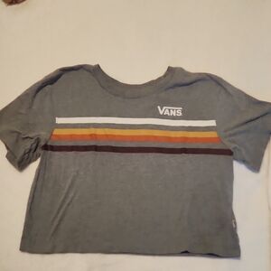 Vans Kids Gray Striped T-Shirt